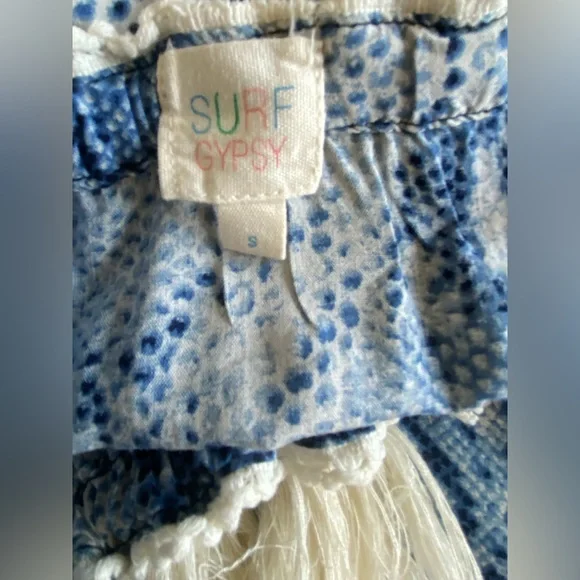 SURF GYPSY BLUE SNAKE SKIN PRINT MAXI DRESS‎ SIZE SMALL - Picture 5 of 9